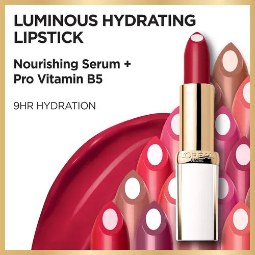 Vista 3 de L'Oréal Paris Age Perfect - Lápiz labial hidratante luminoso, rosa luminoso, 0.13 onzas