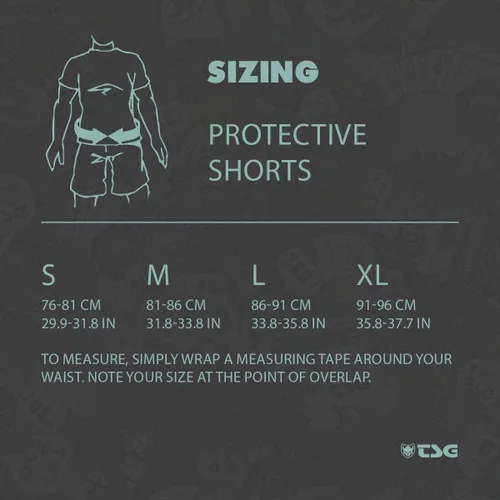 Vista 3 de TSG - Crash Pant A Protective Shorts Gear Guard para snowboard, patín y esquí - Protección 3D para cadera y coxis - Negro