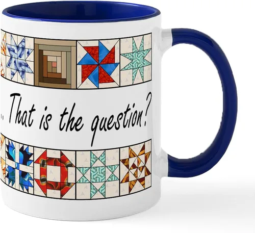 Vista 40 de CafePress I'd Rather Be Quilting Mug Taza de café de cerámica de 11 oz (11.0 fl oz)