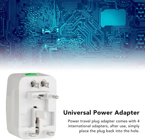Vista 6 de LIANGLIDE Adaptador de viaje en todo el mundo, adaptador de corriente universal portátil multiusos en todo el mundo adaptador de enchufe de viaje