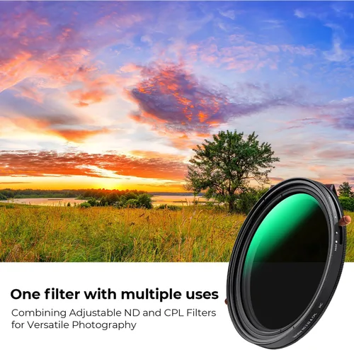 Vista 3 de K&F Concept 49mm Filtro Degradador Variable ND2-32 ND Y Filtro Polarizador Circular CPL De Lente De Cámara Impermeable Filtro De Densidad Neutral