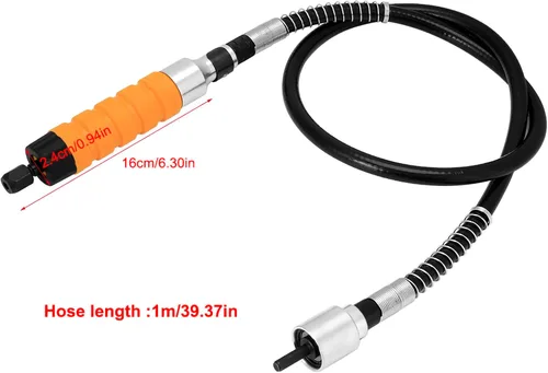 Vista 7 de YWBL-WH Herramienta eléctrica de cuchillo de grabado de cincel de madera para tallar en madera, 5 cuchillas, llave de repuesto suave y flexible