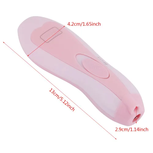 Vista 3 de Cortadora de uñas eléctrica 6 en 1 para bebés, dispositivo de pulido para dedos de los pies y uñas, funciona con pilas para bebés, niños y adultos