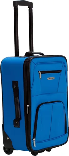 Vista 9 de Rockland juego de 4 piezas de valijas con ruedas y bolsas para viaje, Azul), F32-BLUE