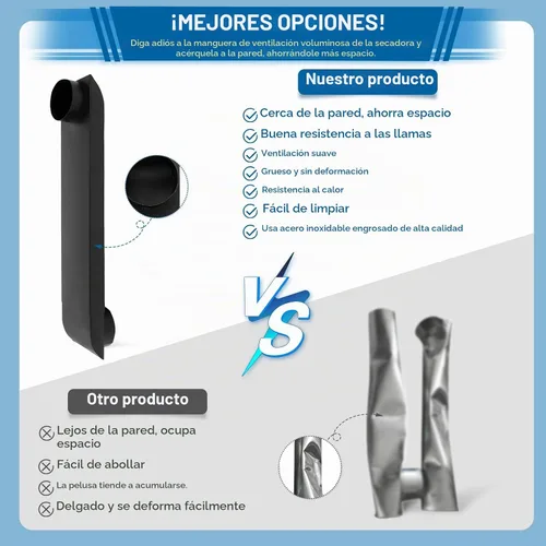 Vista 3 de Periscope - Ventilación de secadora ajustable de 21-38 pulgadas, acero