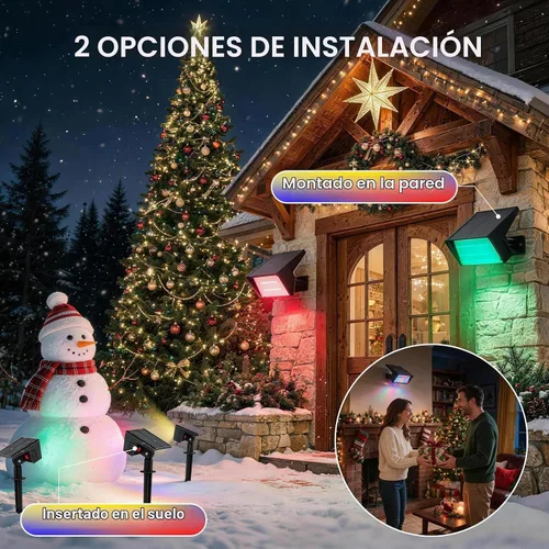 Vista 6 de Paquete de 6 luces solares de Halloween RGBW para decoración
