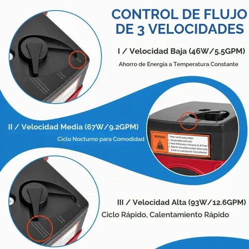Vista 5 de Bacoeng Bomba de recirculación de agua caliente, 110 V NPT de 3/4 pulg., bomba de circulación con enchufe de EE. UU