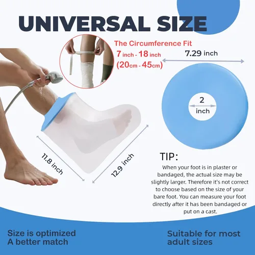 Vista 5 de Funda impermeable para pies de ducha, funda fundida para pies, funda impermeable para botas de ducha, cubierta de pie para ducha después