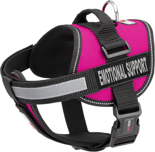 Vista 24 de Dogline Unimax - Arnés de chaleco multiusos Unimax para perros y 2 parches de soporte emocional extraíbles con respaldo de velcro