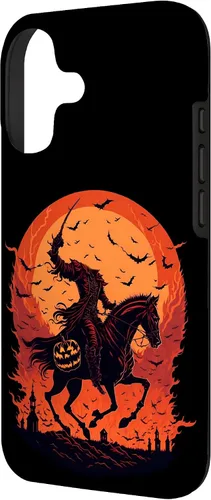 Vista 2 de Halloween Scary Pumpkin Headless Horseman Case for iPhone 17