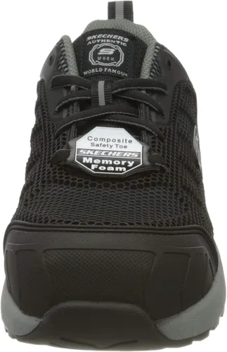 Vista 2 de Skechers Tenis industriales de caña media para mujer, Negro, 7