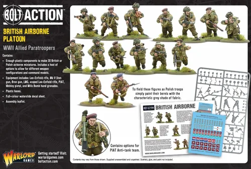 Vista 8 de Warlord Games Paracaidistas aliados aerotransportados británicos – Miniaturas de plástico a escala de 1.102 in para Bolt Action Miniaturas altamente
