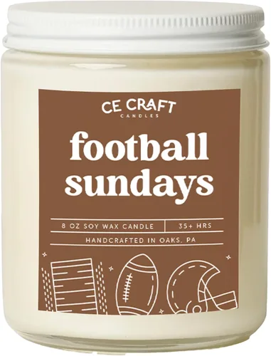 Vista 41 de CE Craft - Vela con temática de fútbol americano, regalo para papá, regalo para hijo, regalo de California, vela temática de Niners, regalo para él