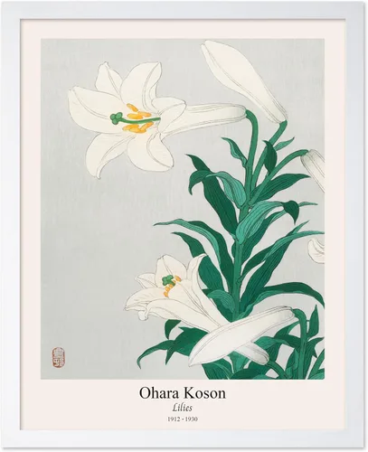 Vista 19 de Poster Master Vintage Ohara Koson Poster - Retro Blooming Lotus Flowers Print - Japanese Art - Flower Illustration - Aesthetic Design - Floral