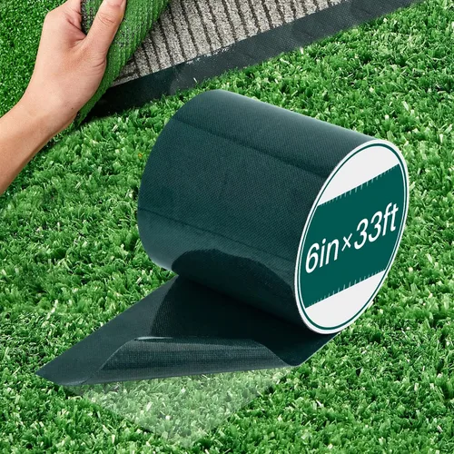 Vista 14 de Gersoniel 2 rollos de cinta de césped de doble cara de 2 pulgadas x 16.5 pies para alfombra de césped artificial, cinta de césped artificial