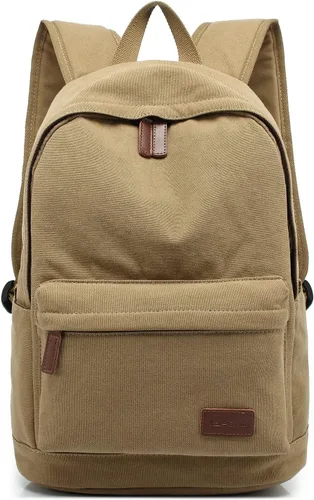 Vista 13 de kayond Bolsa de lona ligera para portátil de estilo casual, mochilas de viaje duraderas, mochila para hombres y mujeres, mochila de moda para Negro