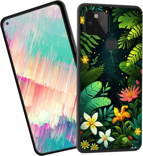 Vista 108 de Funda delgada para Google Pixel 4 XL, funda delgada de silicona de TPU suave a prueba de golpes para Google Pixel 4 XL, gato negro luna estrellada