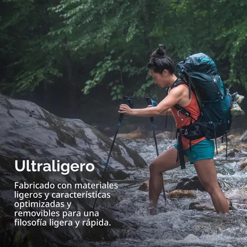 Vista 3 de Osprey Eja 58L Mochila ultraligera para mujer, color morado WM-L