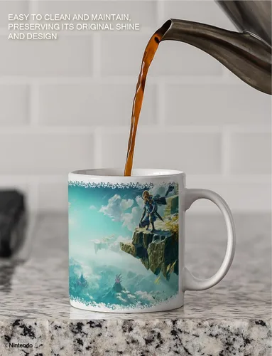 Vista 5 de Pyramid America Taza Zelda – The Legend of Zelda Tears of the Kingdom – Taza oficial de Nintendo para jugadores (11 onzas) – Taza Zelda retro