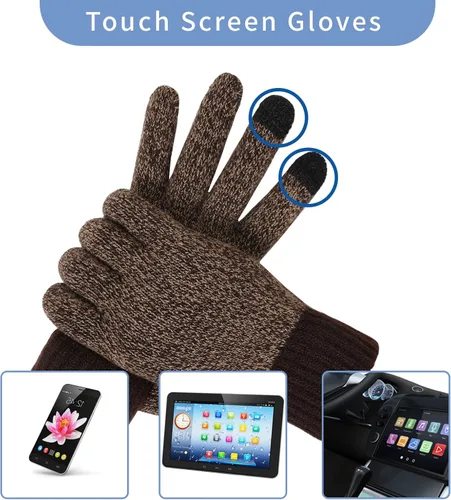 Vista 6 de ecodudo Juego de guantes de pantalla táctil para hombres y mujeres