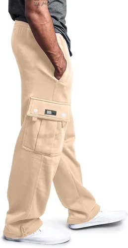 Vista 4 de Mens Sweatpants Overalls Casual Pocket Sport Work Casual Trouser Pants Trousers Fleece Active Tech Joggers