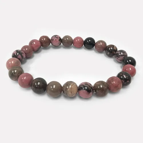 Vista 660 de Gem Avenue Handmade Round Bead Stretch Bracelet Unisex Natural Stone Beaded Jewelry for Men & Women, Elastic Wristband for Daily Wear