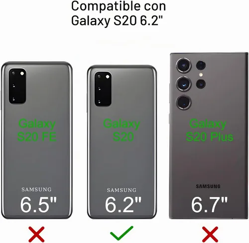 Vista 2 de Jshru Funda para Galaxy S20, funda de teléfono protectora resistente de grado militar, a prueba de golpes, a prueba de caídas/polvo, 3 capas, funda