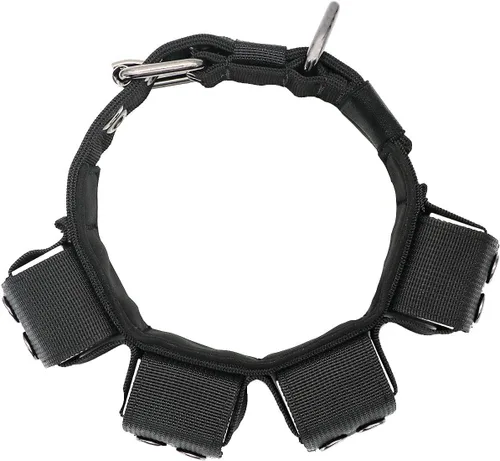 Vista 6 de Collar táctico con peso para perro, collar de entrenamiento ajustable con pesas libres, collar de nailon acolchado suave con hebilla de metal