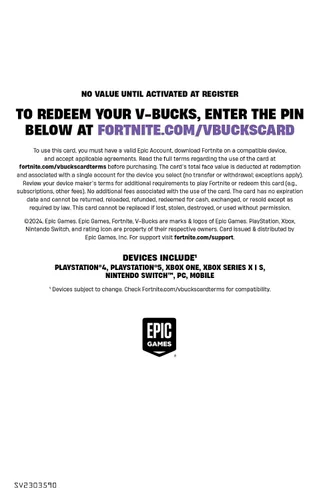 Vista 2 de FORTNITE Digital V-Bucks 1000 -PlayStationXboxNintendo SwitchPCMobile Digital Code