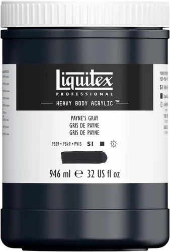 Vista 113 de Liquitex Pintura acrílica profesional de alto espesor, envase de 473 ml, tono carmesí alizarina permanente Alizarin Crimson Hue Permanente