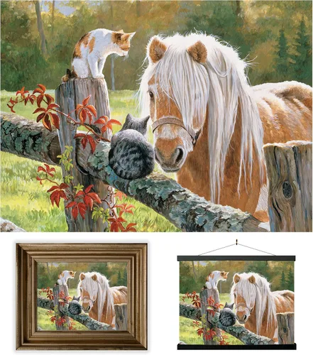 Vista 7 de 3D LiveLife Imágenes lenticulares - Animales de granja de bebés de Deluxebase. Arte de pared de animales de 12 x 16 pulgadas sin marco con efecto 3D