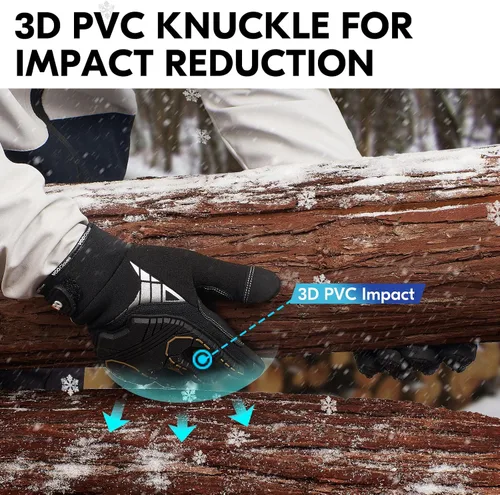 Vista 3 de Vgo... 32°F Waterproof Winter Work Gloves Men Mechanic Touch(SL8849FW)
