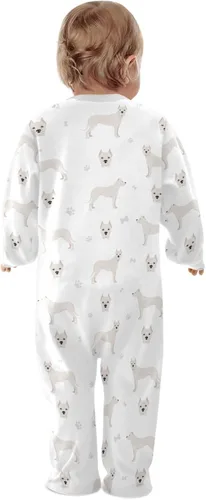 Vista 5 de vvfelixl Dogo Argentino Baby Sleepers For Girl Boys Newborn Baby Play One-Piece Footies For 0-24 Months
