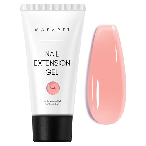 Vista 23 de Makartt Gel de uñas de poligel 50ml, gel constructor para uñas sin hema, rosa y marrón, fortalecedor multifuncional para extensión de uñas, gel duro