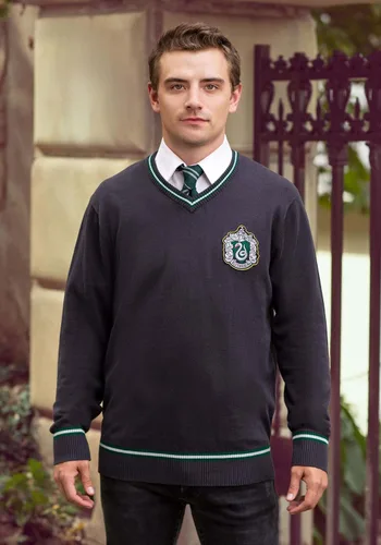 Vista 8 de Fun Costumes Suéter de uniforme de Harry Potter Slytherin para adultos