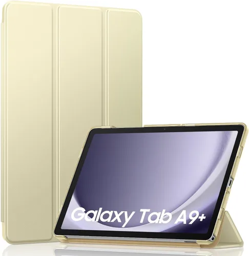 Vista 70 de MoKo para Galaxy Tab A9 Plus/A9+ Funda de 11 pulgadas 2023, funda de PC delgada con soporte y parte trasera translúcida para Galaxy Tab A9 Plus