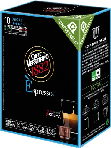 Vista 2 de Caffe Vergnano Èspresso descafeinado 3 paquetes x 10 cápsulas