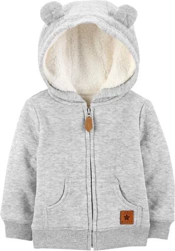 Vista 7 de Simple Joys by Carter's Baby Hooded Sweater Jacket with Sherpa Lining Verde