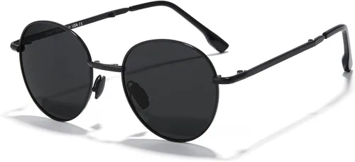 Vista 8 de Cyxus Gafas de sol plegables para mujeres y hombres, lentes polarizadas con protección UV 400, pantalla plegable, portátil, ultraligera, montura TR