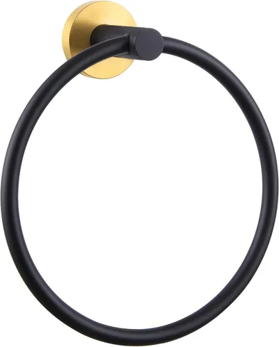 Vista 10 de APLusee Towel Ring for Bathroom Wall, Brushed Dark Gold Hand Towel Ring Holder, Heavy Duty SUS 304 Stainless Steel Modern Bathroom Accessories