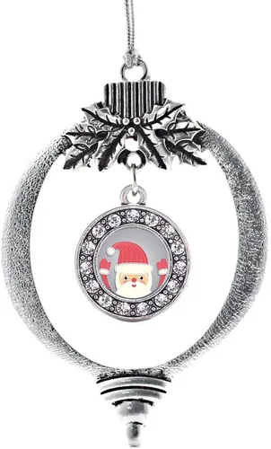 Vista 574 de Inspired Silver - Adorno de cromosoma 21 con dije de círculo de plata con joyas de circonita cúbica