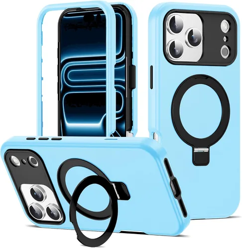Vista 61 de Funda compatible con iPhone 13 y 14 de 6.1 pulgadas con soporte de anillo magnético [protección militar contra caídas] [compatible con Mag-Safe]