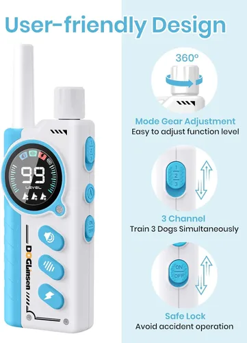Vista 9 de Smart 2-in-1 Dog Shock and Bark Collar - AI Anti-Misoperation, 3300FT Remote Training Collar, IPX7 Waterproof, 4 Modes