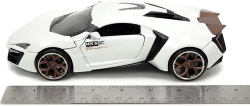 Vista 7 de Jada Hyper-Spec 1:24 W Motors Lykan Hypersport - Coche fundido a presión, color blanco, juguetes para niños y adultos