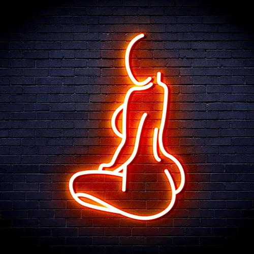 Vista 19 de ADVPRO Señora Back Shape Flex Silicone LED Neon Sign - Azul - st16s32-fnu0267-b