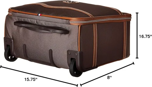 Vista 7 de Delsey Equipaje Chatelet Soft Air 2 ruedas Underseater, Chocolate, Equipaje de aire suave de Chatelet debajo del asiento con 2 ruedas
