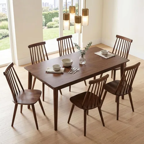 Vista 14 de DUHOME Juego de 2 Sillas de Comedor de Madera Silla de Comedor Husillo Negro Lateral Cocina Habitación Sillas de Granja Campestre Negro