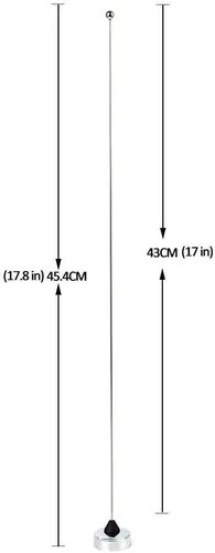 Vista 3 de HYS NMO 2M VHF-Band Amateur Trunk/Hole Mount 136-174Mhz Antenas con agujero de soporte en L de acero inoxidable y cable coaxial RG-58 de 13
