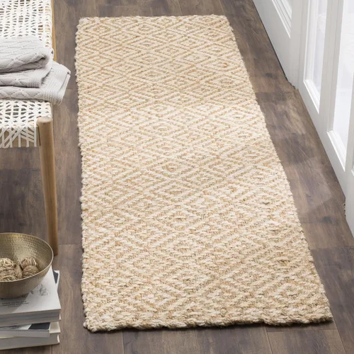 Vista 7 de SAFAVIEH Natural Fiber Collection - Alfombra decorativa de 2 x 3 pies, marfil y natural, yute hecho a mano, ideal para zonas de alto tráfico