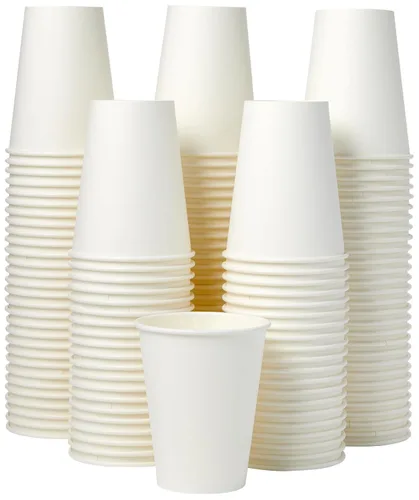 Vista 7 de Amazon Basics Tazas de café desechables, 10 onzas, papel, 1000 unidades (paquete de 1), color blanco